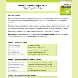 HTML5: The Missing Manual - The Try-Out Site