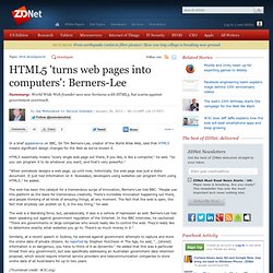 HTML5 'turns web pages into computers': Berners-Lee