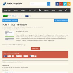Pure HTML5 file upload