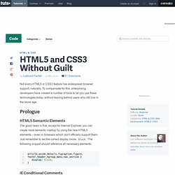 HTML5 and CSS3 Without Guilt