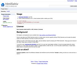 html5shiv - HTML5 IE enabling script