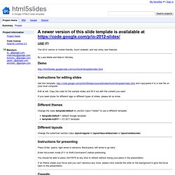 html5slides - A Google HTML5 slide template