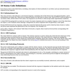 HTTP/1.1: Status Code Definitions