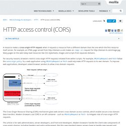 HTTP access control (CORS) - HTTP