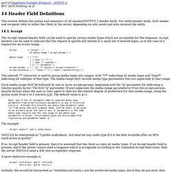 HTTP/1.1: Header Field Definitions