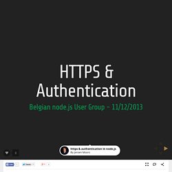 https & authentication in node.js by Jeroen Moors