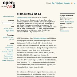 HTTPS : de SSL à TLS 1.3