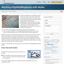 Mocking HttpWebResponse with Moles