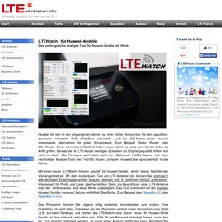 Huawei LTE Analyse-Tool