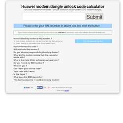 Huawei unlock code generator
