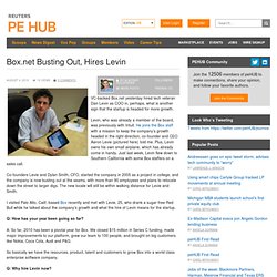Box.net Busting Out, Hires Levin