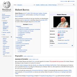 Hubert Reeves [astrophysicien - écologiste]