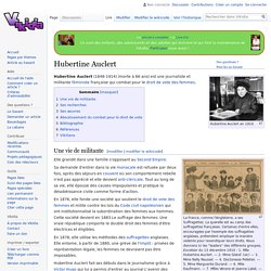 Hubertine Auclert, une grande suffragette éprise d'égalité