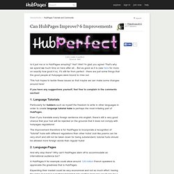 Can HubPages Improve? 5 Improvements