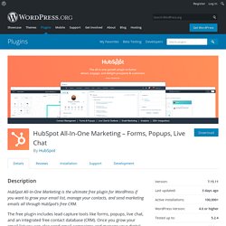 HubSpot All-In-One Marketing – Forms, Popups, Live Chat – WordPress plugin
