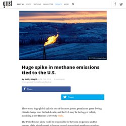 Huge spike in methane emissions tied to the U.S.