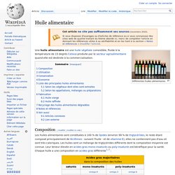 Huile alimentaire