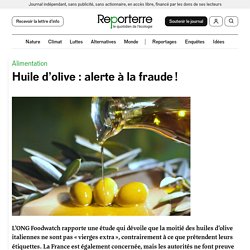 11-14 mars 2021 Huile d’olive : alerte à la fraude !