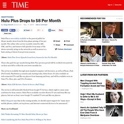 Hulu Plus Drops to $8 Per Month