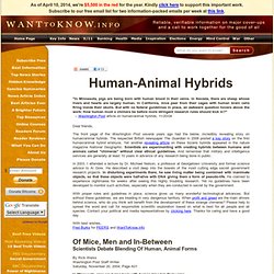 Human-Animal Hybrids