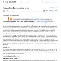 Human-based computation game - Wikipedia
