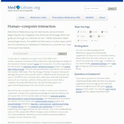 Human–computer interaction