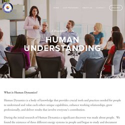 What is Human Dynamics — Human Dynamics International