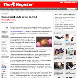 Human heart could power an iPod
