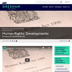 Human Rights: Developments
