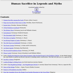 El sacrificio humano en Leyendas y Mitos