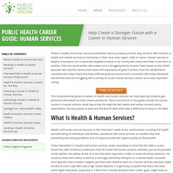 Human Services Careers