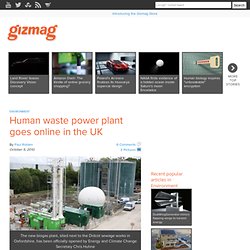 Human waste power plant goes online in the UK