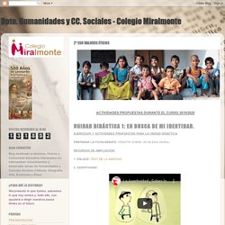 Dpto. Humanidades y CC. Sociales - Colegio Miralmonte: 2º ESO VALORES ÉTICOS