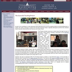 Lessons - The Genocide Teaching Project - Center for Human Rights & Humanitarian Law - American University Washington College of Law