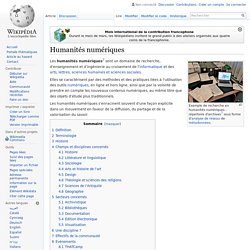 Humanités numériques