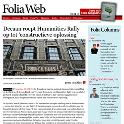 Decaan roept Humanities Rally op tot ‘constructieve oplossing’