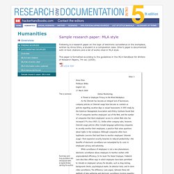 Research and Documentation Online 5th Edition