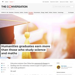Humanities graduates earn more than those who study science and maths