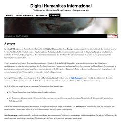 1 – Digital humanities international