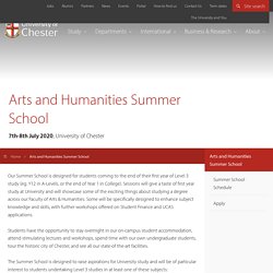 Arts and Humanities Summer School