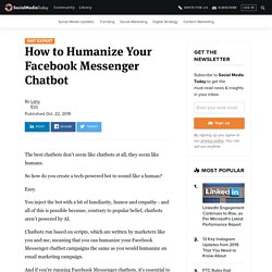How to Humanize Your Facebook Messenger Chatbot