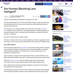 Are Humans Becoming Less Intelligent?