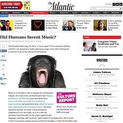 Did Humans Invent Music? - Gary Marcus & Geoffrey Miller - Entertainment