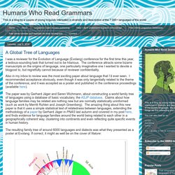 Humans Who Read Grammars: A Global Tree of Languages