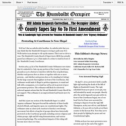 Humboldt BOS Shuts Down 1st Amendment