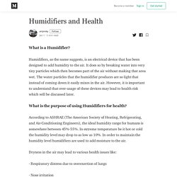 Humidifiers and Health - airproky - Medium