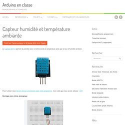 Capteur humidité et température ambiante – Arduino en classe