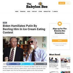 Biden Humiliates Putin By Besting Him In Ice Cream Eating Contest