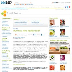Hummus: Recipe and Health Benefits