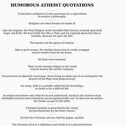 Humorous Atheist Quotations